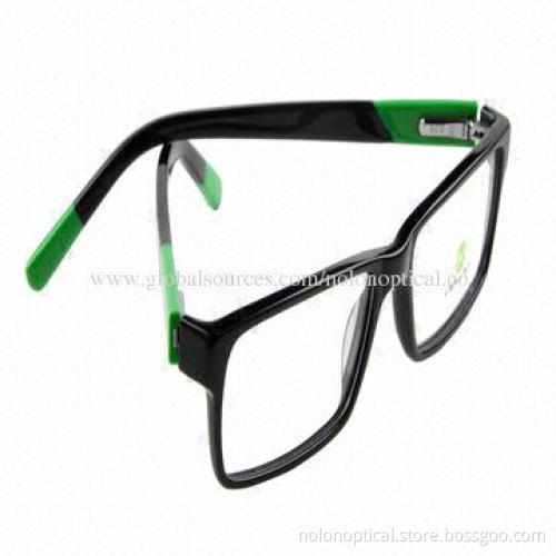 Fashion black acetate optical frame for men, OEM/ODM orders and customized logos are accepted